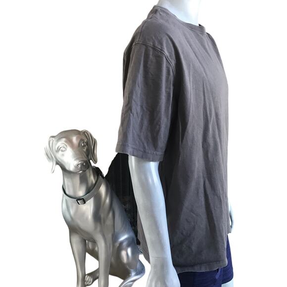 Duluth Trading Longtail T Gray Short Sleeve Cotton Shirt Men’s Size Large - Picture 2 of 5